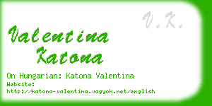 valentina katona business card